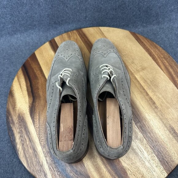 Gravati Wilkes Bashford Suede Leather Wingtip Casual Clipper Italy Mens 9.5M - Picture 7 of 12